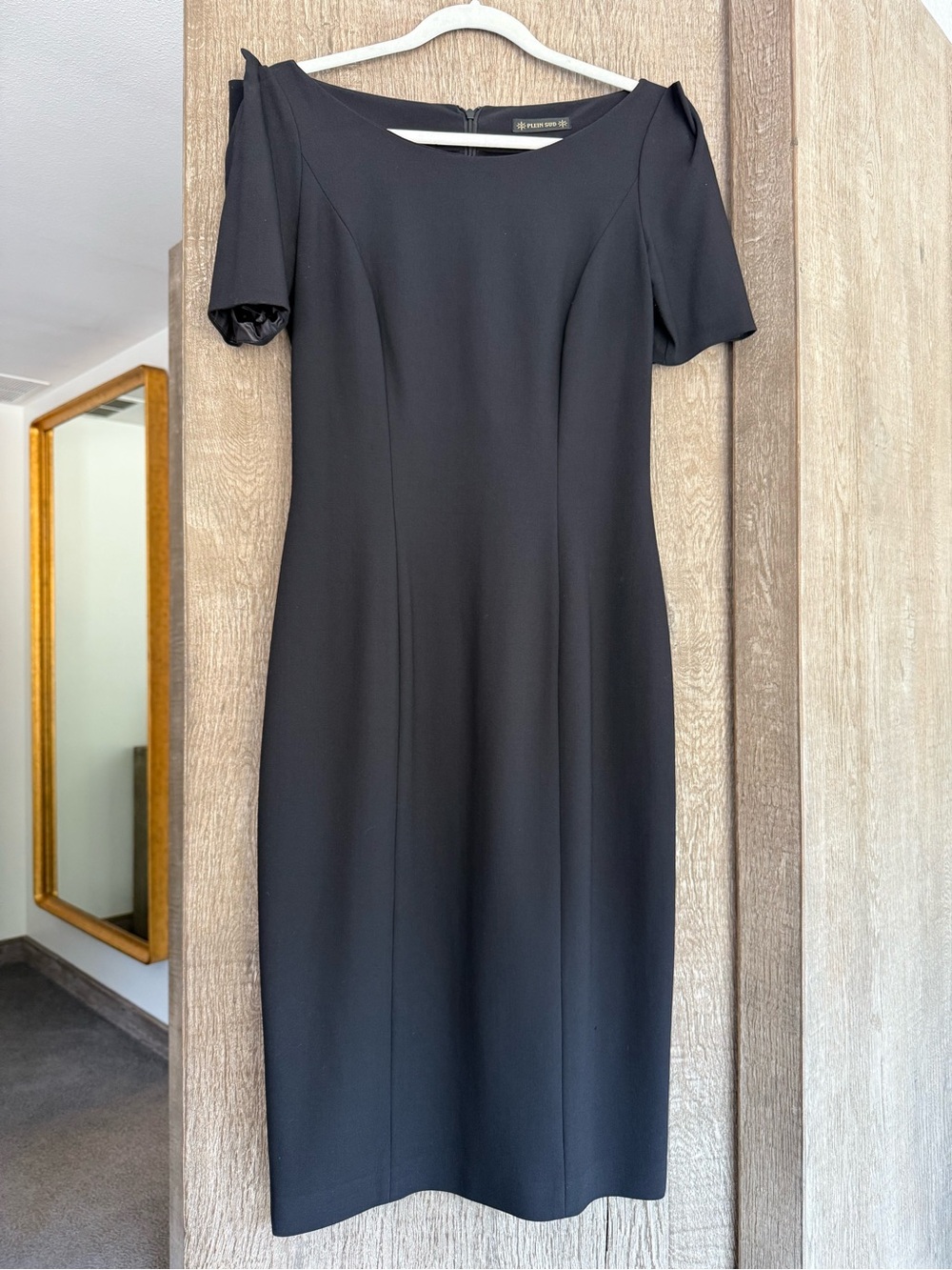 Plein Sud Black Midi Sheath Dress
